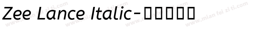 Zee Lance Italic字体转换